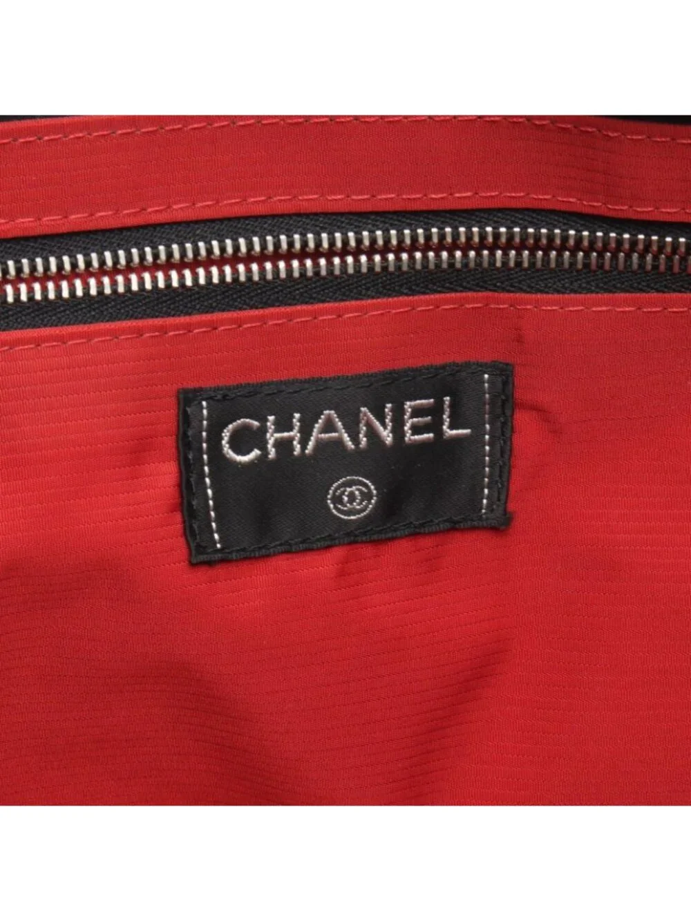 Chanel Tote Vintage Travel Line Black Nylon MM